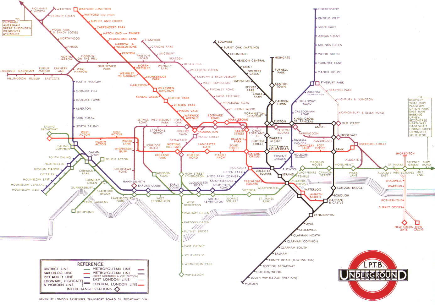 Beck London Underground Map