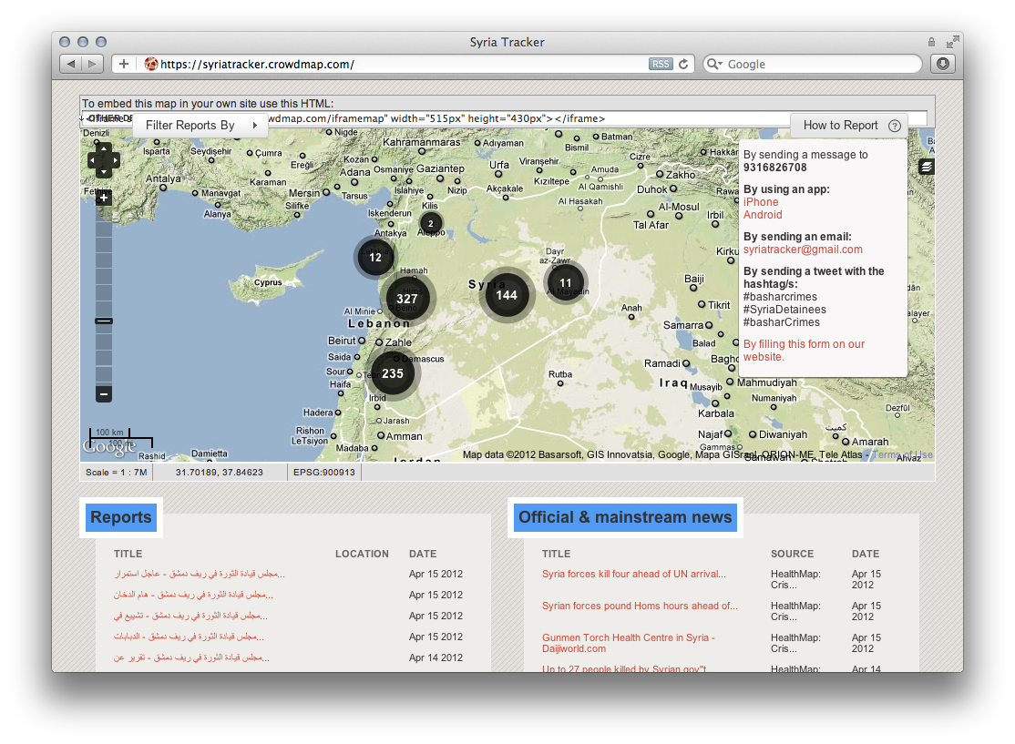 Crowdmaps Syria Tracker - Image 8