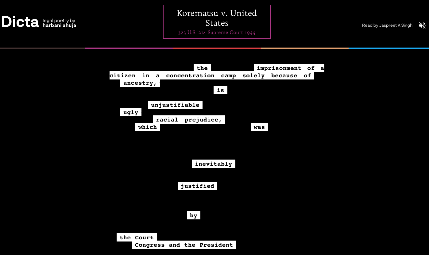 Dicta: Legal Poetry Timeline