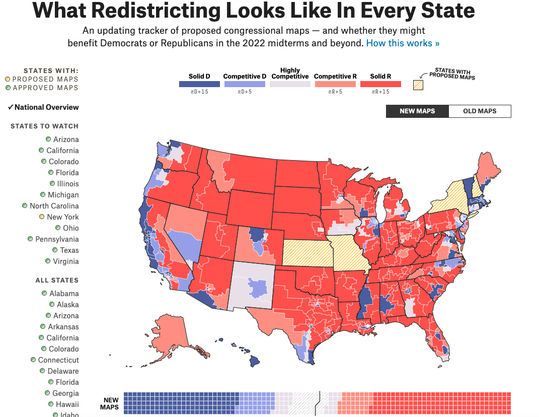 What Redistricting Looks Like for Every State, 538