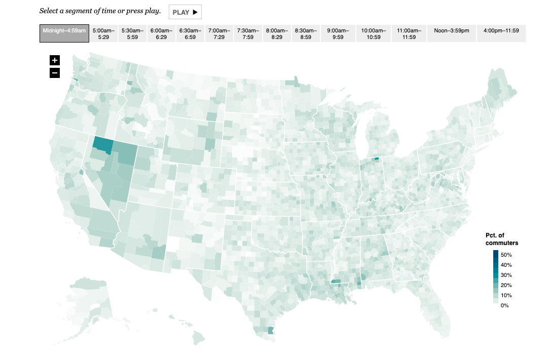 When Do Americans Leave for Work?